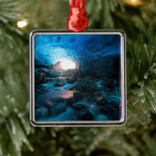 Ice & Snow   Mendenhall Glacier, Juneau, Alaska Metal Tree Decoration