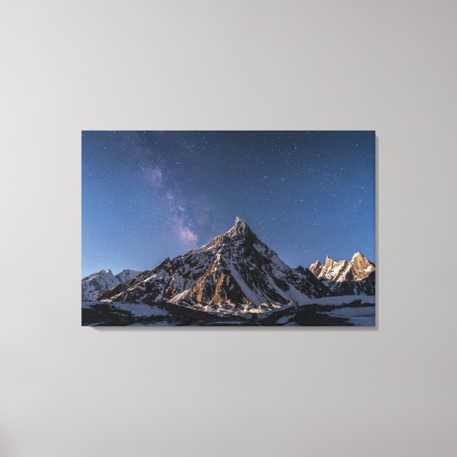 Ice & Snow |  Milky Way Baltoro Glacier, Pakistan Canvas Print (Front)