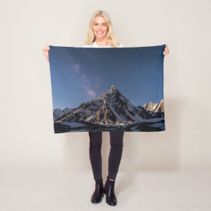 Ice & Snow    Milky Way Baltoro Glacier, Pakistan Fleece Blanket