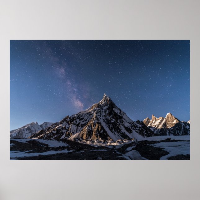 Ice & Snow |  Milky Way Baltoro Glacier, Pakistan Poster (Front)