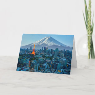 Ice & Snow Mt. Fuji & Tokyo Skyline Card