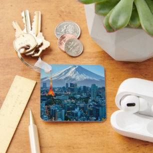 Ice & Snow   Mt. Fuji & Tokyo Skyline Key Ring