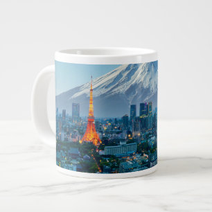 Ice & Snow   Mt. Fuji & Tokyo Skyline Large Coffee Mug