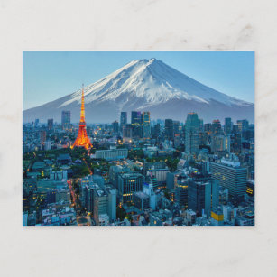 Ice & Snow   Mt. Fuji & Tokyo Skyline Postcard