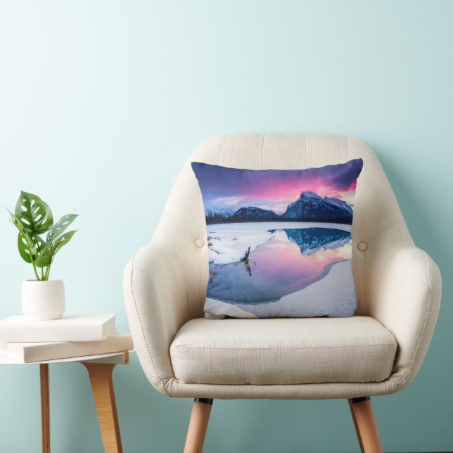 Ice & Snow | Mt. Rundle, Canada Cushion (Chair)