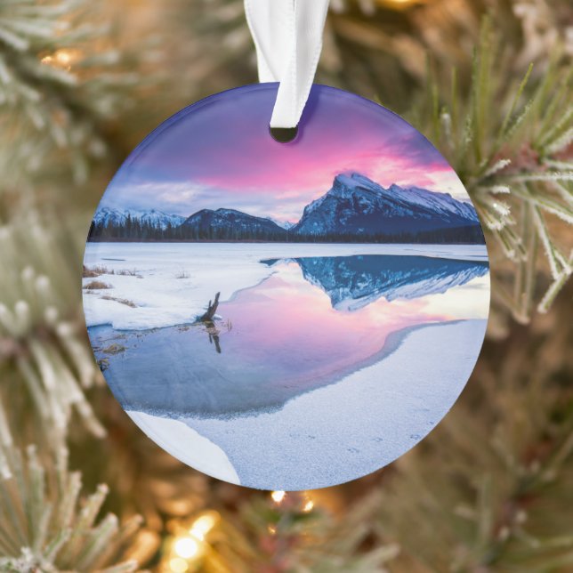 Ice & Snow | Mt. Rundle, Canada Ornament (Tree)