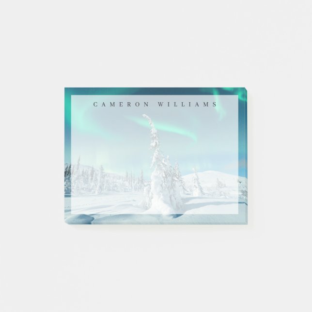 Ice & Snow | Northern Lights, Lapland, Finland Post-it Notes (Front)