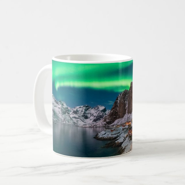 Ice & Snow | Northern Lights, Norway Coffee Mug (Front Left)