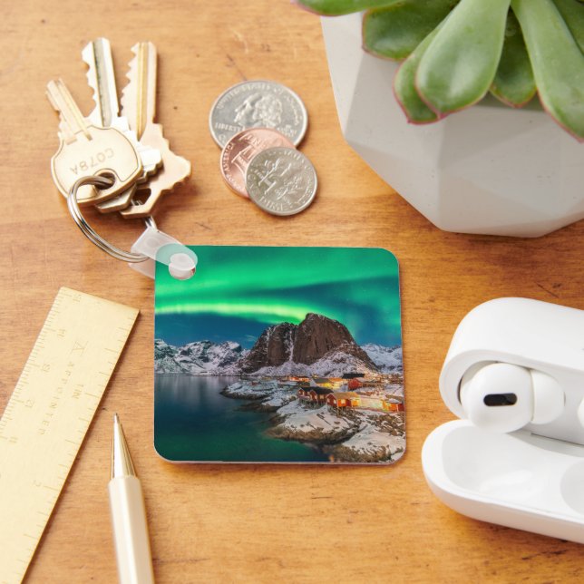 Ice & Snow | Northern Lights, Norway Key Ring (Desk)