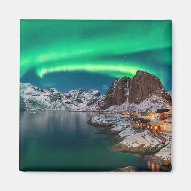 Ice & Snow | Northern Lights, Norway Magnet (Front)