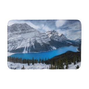 Ice & Snow Peyto Lake, Canadian Rockies Bath Mat