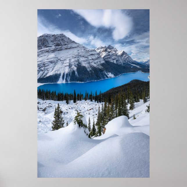 Ice & Snow | Peyto Lake, Canadian Rockies Poster (Front)