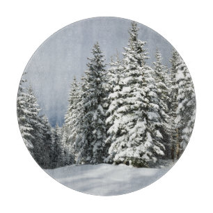 Ice & Snow   Pine Woodland, Austria Cutting Board