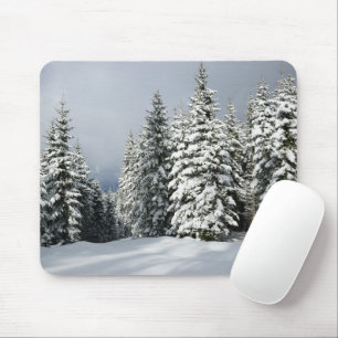 Ice & Snow Pine Woodland, Austria Mouse Mat