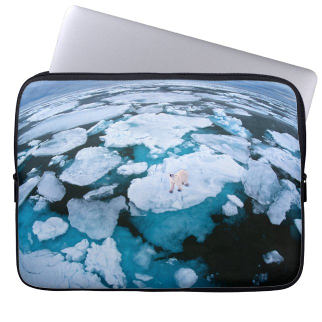 Ice & Snow | Polar Bear, Arctic Ocean, Svalbard Laptop Sleeve (Front)