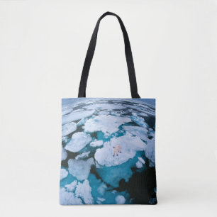 Ice & Snow Polar Bear, Arctic Ocean, Svalbard Tote Bag