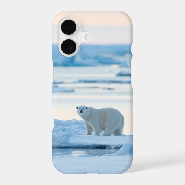 Ice & Snow | Polar Bear Iceberg Norway iPhone Case (Back)