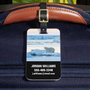Ice & Snow Polar Bear Iceberg Norway Luggage Tag