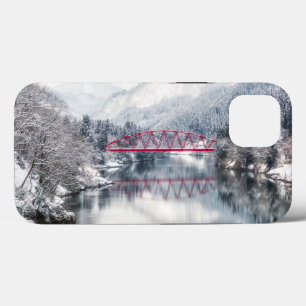 Ice & Snow   Red Bridge in Winter, Japan iPhone 13 Case