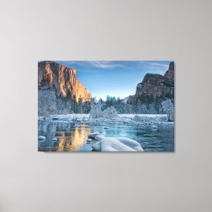 Ice & Snow Rime Ice in Yosemite Valley Canvas Print