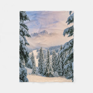 Ice & Snow   Rosengarten, Germany Fleece Blanket