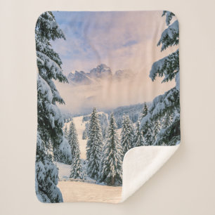 Ice & Snow   Rosengarten, Germany Sherpa Blanket