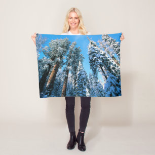 Ice & Snow Sequoia National Park, California Fleece Blanket