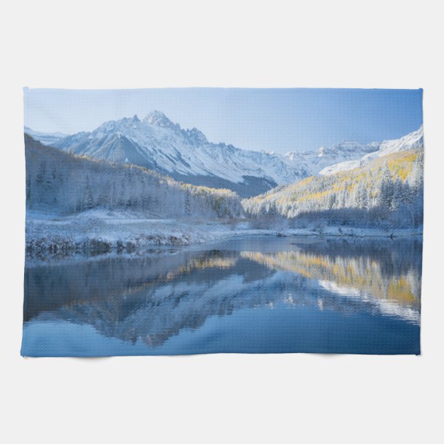 Ice & Snow | Silverton, Colorado Tea Towel (Horizontal)