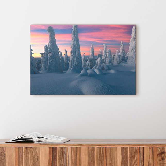 Ice & Snow | Snow Covered Trees, Lapland, Finland Canvas Print (Creator Uploaded)