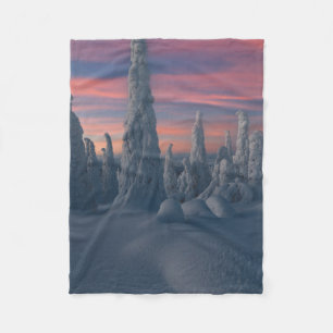 Ice & Snow   Snow Covered Trees, Lapland, Finland Fleece Blanket