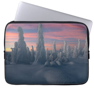 Ice & Snow   Snow Covered Trees, Lapland, Finland Laptop Sleeve
