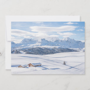 Ice & Snow   Snowscape European Alps, Italy Thank You Card