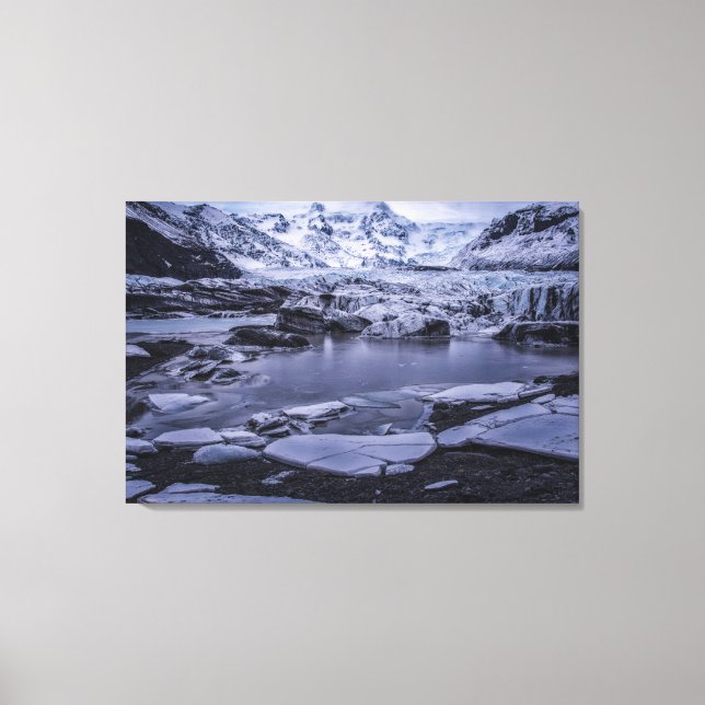 Ice & Snow | Sólheimajökull Glacier, Iceland Canvas Print (Front)