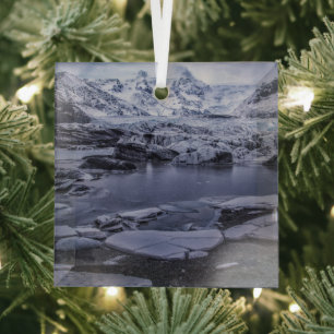 Ice & Snow   Sólheimajökull Glacier, Iceland Glass Tree Decoration