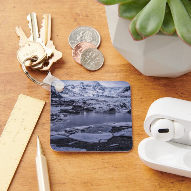 Ice & Snow | Sólheimajökull Glacier, Iceland Key Ring (Desk)