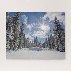 Ice & Snow Sunrise Winter Snow Alberta, Canada Jigsaw Puzzle