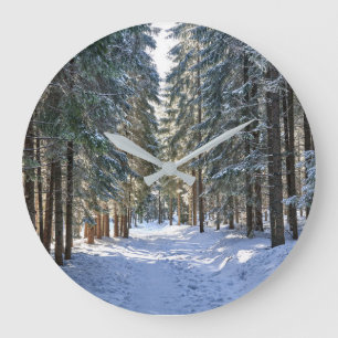 Ice & Snow   Tatra Mountains, Poland Large Clock