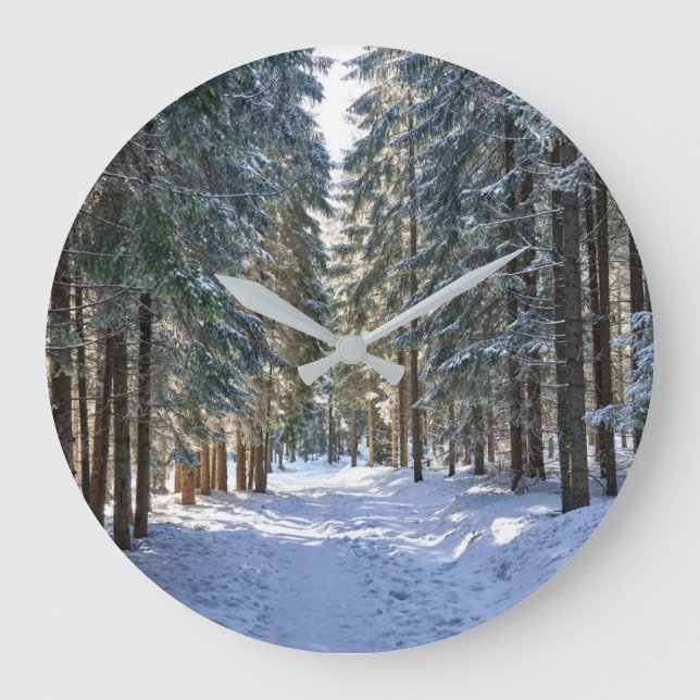 Ice & Snow | Tatra Mountains, Poland Large Clock (Front)