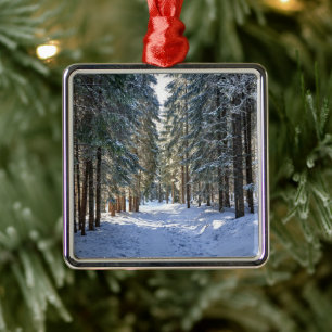 Ice & Snow Tatra Mountains, Poland Metal Tree Decoration