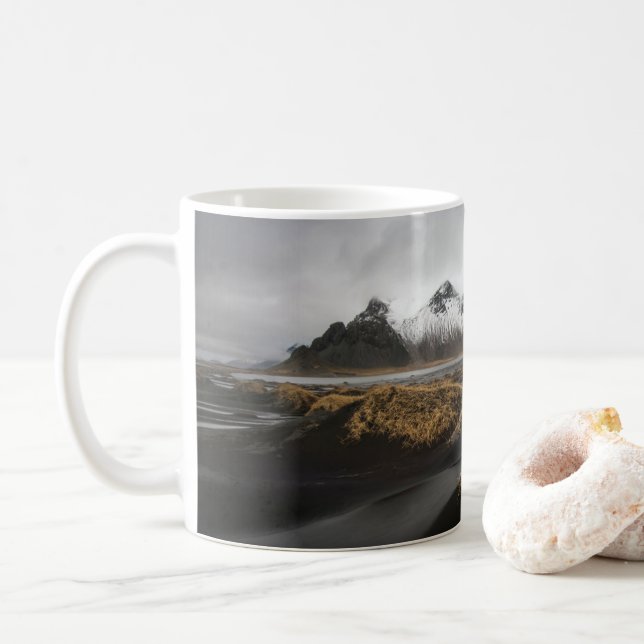 Ice & Snow | Vestrahorn Mountain, Iceland Coffee Mug (With Donut)