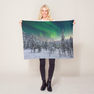 Ice & Snow   Winter Landscape, Finland Fleece Blanket