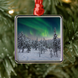 Ice & Snow Winter Landscape, Finland Metal Tree Decoration