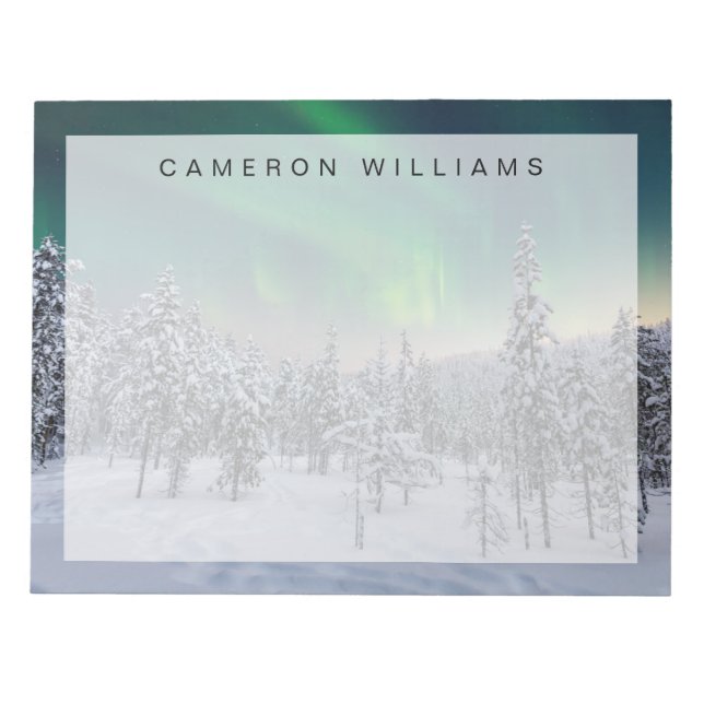 Ice & Snow | Winter Landscape, Finland Notepad (Front)