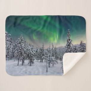 Ice & Snow   Winter Landscape, Finland Sherpa Blanket