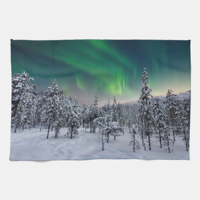 Ice & Snow | Winter Landscape, Finland Tea Towel (Horizontal)