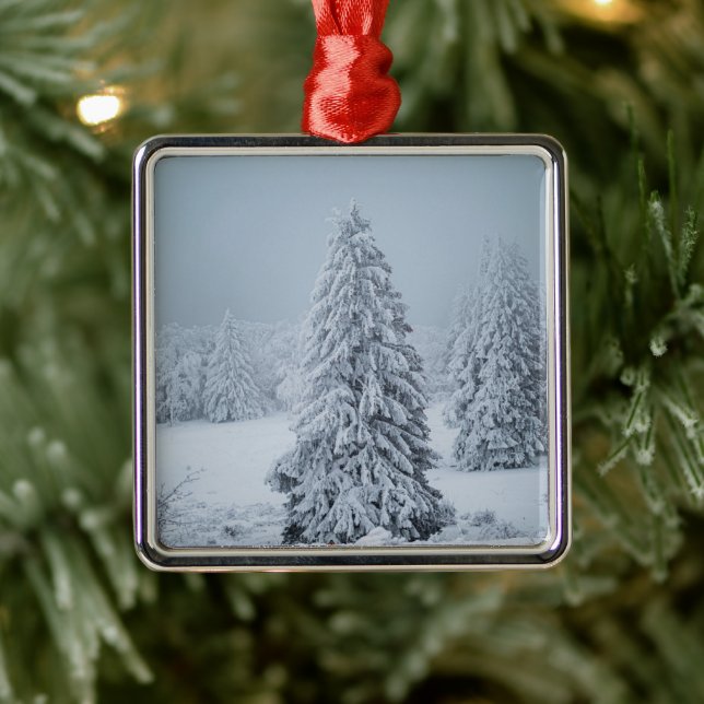 Ice & Snow | Woodland, Swiss Alps Metal Tree Decoration (Tree)