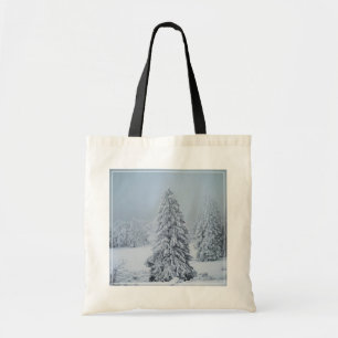 Ice & Snow Woodland, Swiss Alps Tote Bag