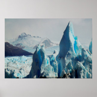 Ice Spikes In The Perito Moreno Andean Glacier Poster