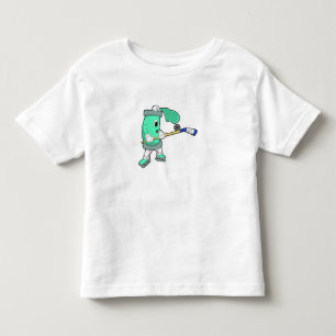 Ice spray at Ice hockey with Ice hockey stick Toddler T-Shirt