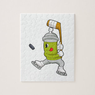 Ice spray Ice hockey Ice hockey stick Jigsaw Puzzle
